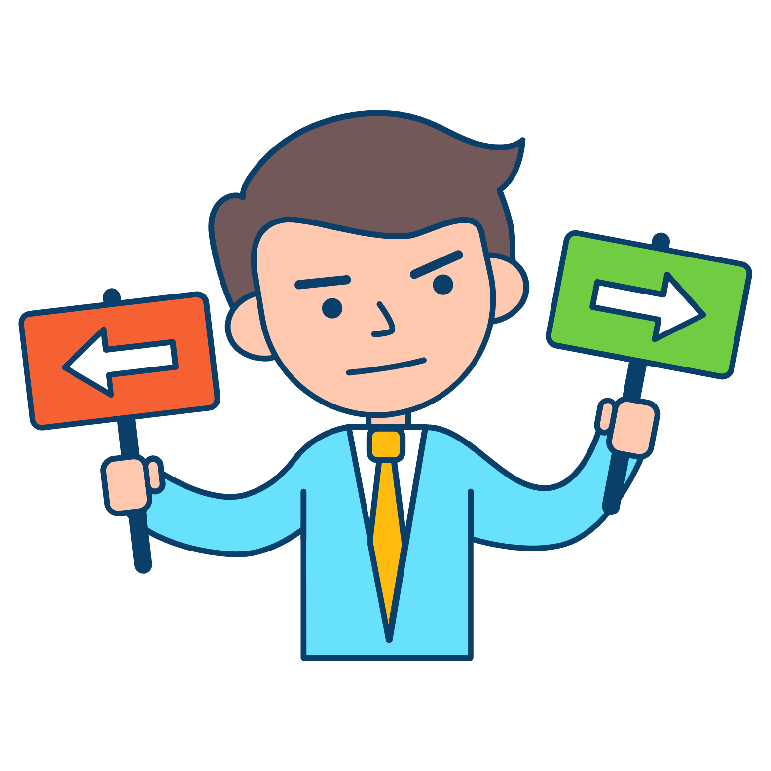 Ícone representando escolhas inteligentes