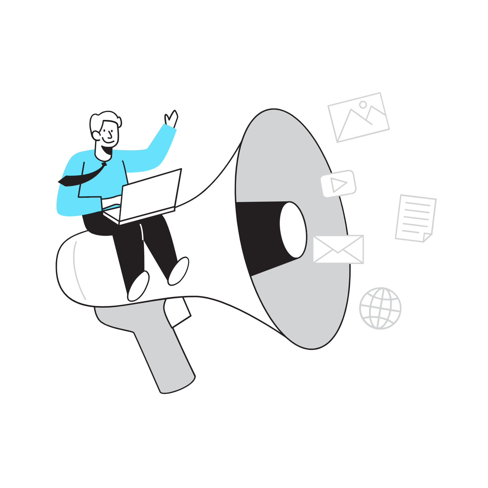 Ícone de marketing digital